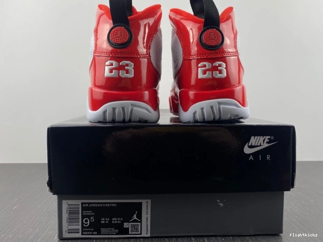 Retro White Red Jordan 9 302370-160 Gym Air 1106